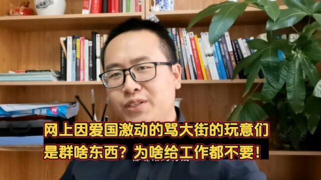 爱国激愤份子没工作没收入,为什么给他们提供工作又不要呢?叫人无法理解的案例