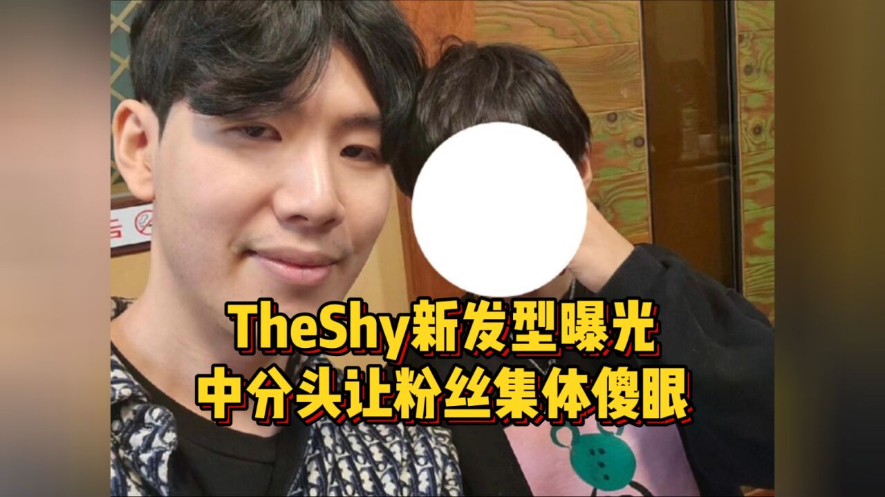 TheShy新发型曝光,中分头让粉丝集体傻眼,到底是谁给他这么弄的