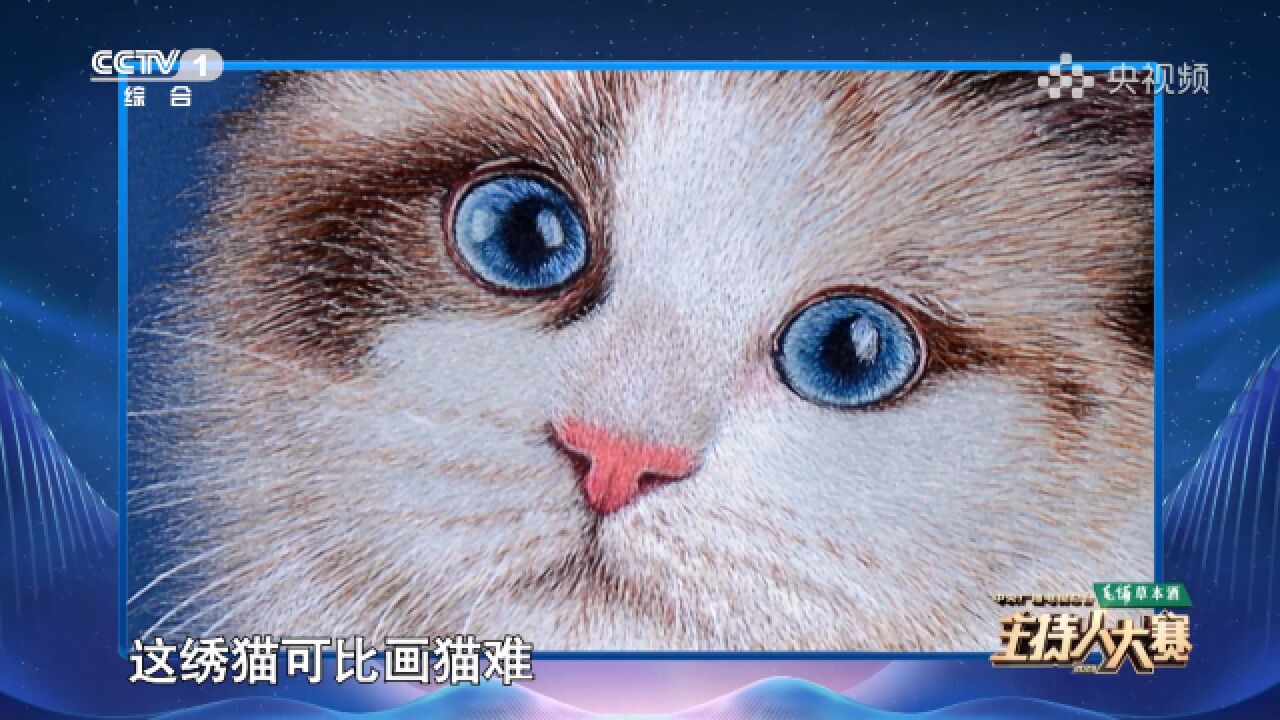 主持人大赛丨萌~原来苏绣入门从绣小猫咪开始