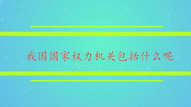 我国国家权力机关包括什么呢