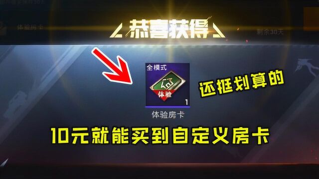 和平精英:光子上线百人房卡售卖,10元一张,还挺划算的!