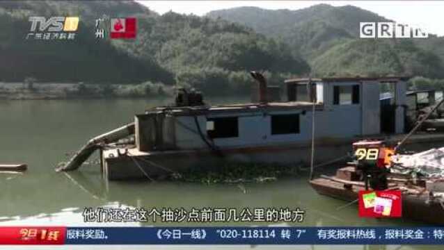 肇庆广宁:团伙疯狂盗采河沙,找人顶罪