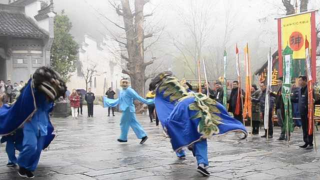 江西婺源冬至祭山神跳傩舞,展示百年历史民俗文化