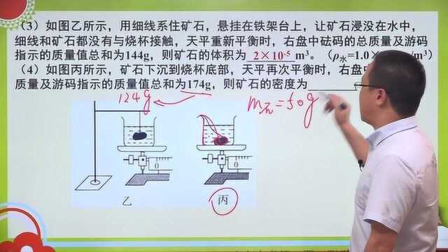 2019广东中考物理第17题:测密度