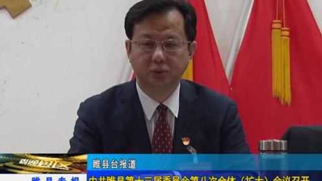 中共睢县第十三届委员会第八次全体(扩大)会议召开