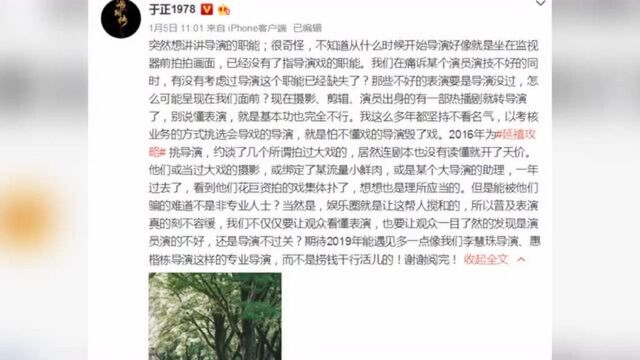 于正谈专业现象:很奇怪 力挺吴谨言:三金影后的台词都是这样!