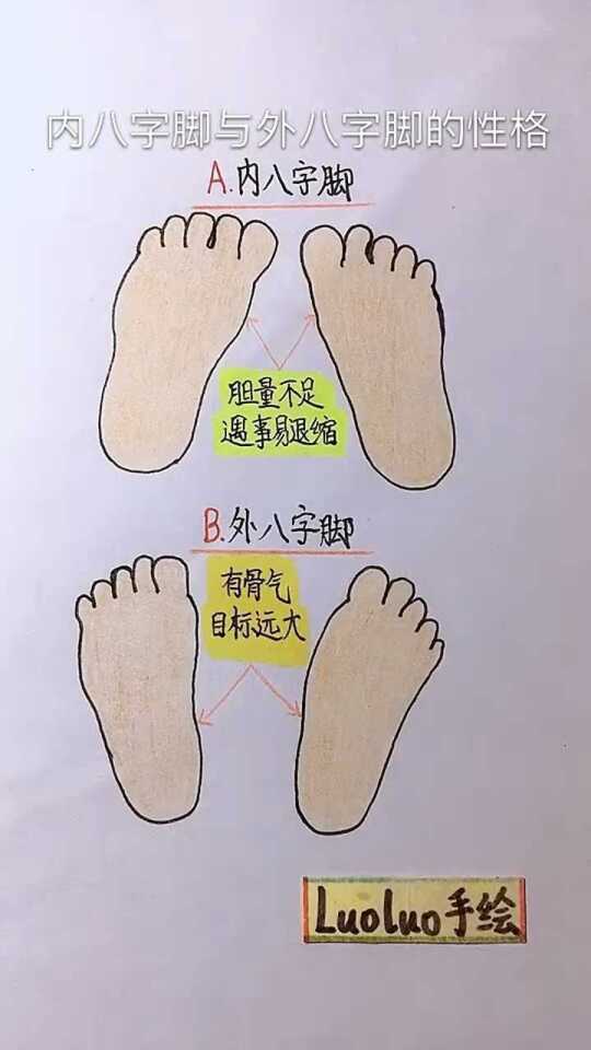 内八字脚与外八字脚的性格特征！