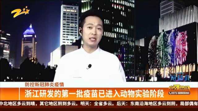 防控新冠肺炎疫情:浙江研发的第一批疫苗已进入动物实验阶段