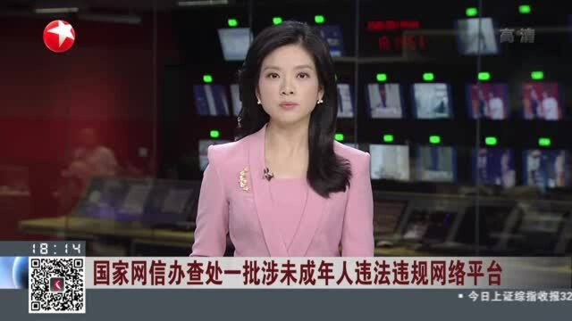 国家网信办查处一批涉未成年人违法违规网络平台