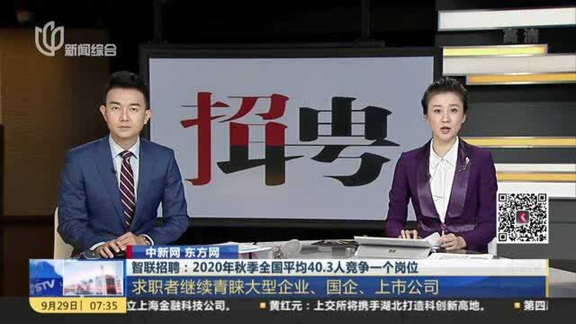 智联招聘:2020年秋季全国平均40.3人竞争一个岗位