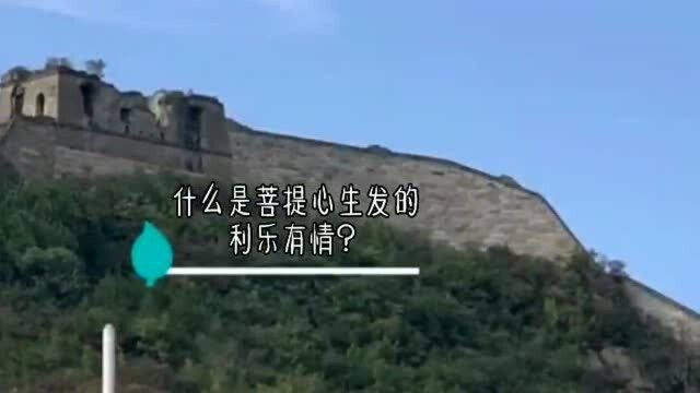 什么是菩提心生发的利乐有情?