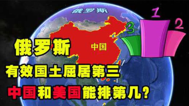 俄罗斯面积世界第一,有效国土仅排第三,美国和中国谁的最大?