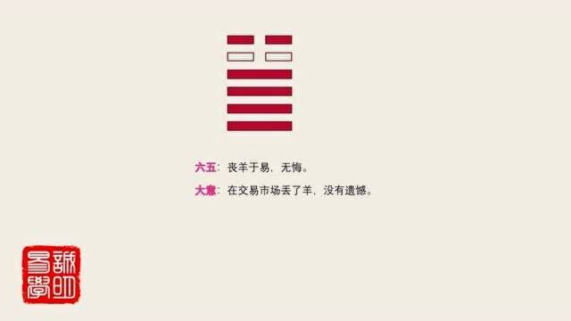 《诚明易学》易经卦爻辞详解——大壮卦六五:丧羊于易,无悔