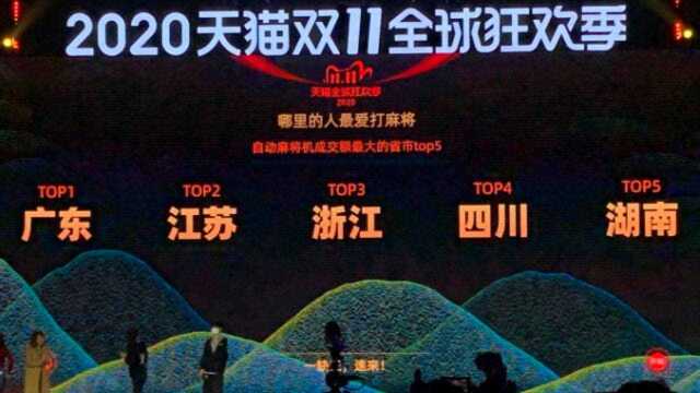 今年“双十一“,属广东人最Top!还在自动麻将机上赛过四川人