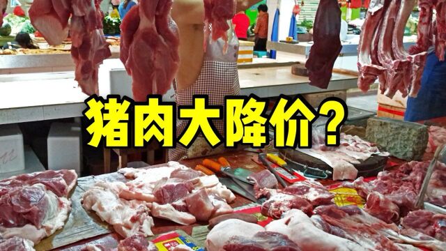 猪肉降价了?看看湛江现在卖多少钱一斤,这肉价能大口吃肉吗?