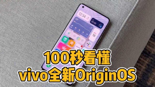 100秒看懂:最特别的国产系统?vivo全新OriginOS