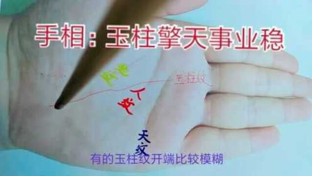 手相:玉柱纹对人生运势的影响!(2)