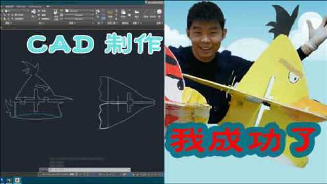 历时一个月,我用CAD制作了一架航模飞机愤怒的小鸟