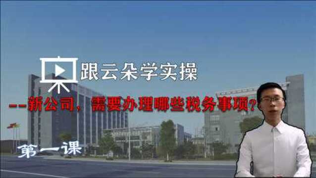 跟云朵学实务:新公司成立,需要办理哪些税务事项?会计小白福音