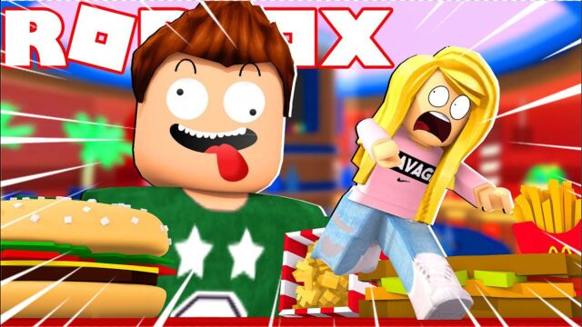 Roblox美食模拟器:我变成超级大胖子!饿起来啥都吃!小飞象解说