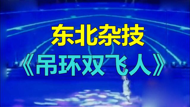 东北杂技《吊环双飞人》,大宝、二宝精彩奉献