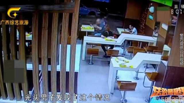 顾客就餐手机随意放桌面,怎料被小偷盯上,监控拍下全程