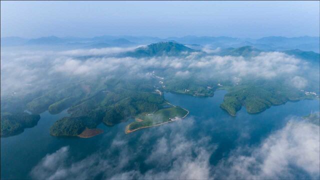 安徽郎溪:云雾飘渺天子湖