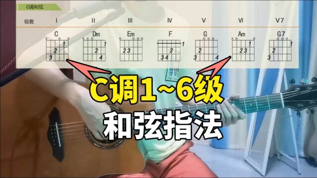 你知道C调最常用的吉他和弦有哪几个吗?一半以上歌曲会用这7个