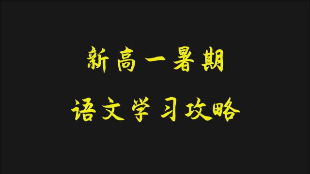 【打卡】准高一暑期语文学习攻略,快快收藏