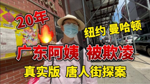 美国纽约,唐人街,广东阿姨,被人欺负20年,流落街头,是真是假