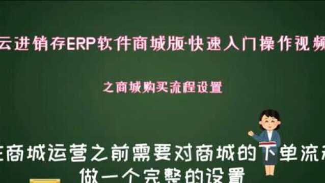 云进销存ERP软件商城版快速入门操作视频之商城购买流程设置