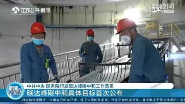 中共中央 国务院印发碳达峰碳中和工作意见 碳达峰碳中和具体目标首次公布