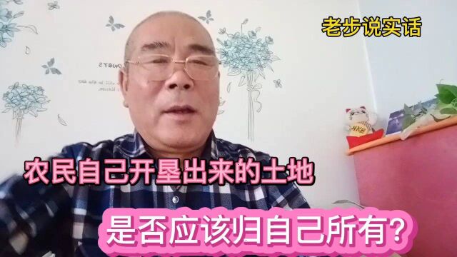 农民自己开垦出来的土地,是否应该归自己所有?