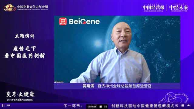 视频 丨 吴晓滨:创新药、专利药的价格在我们国家得到了极大地降低