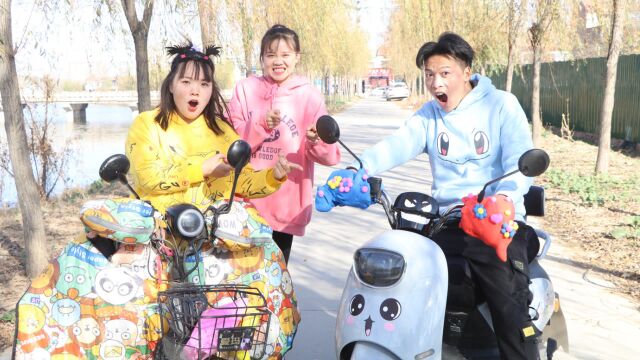 冬天骑车太冻手?胖妞用粘土做电动车保暖神器,加上装饰超好看