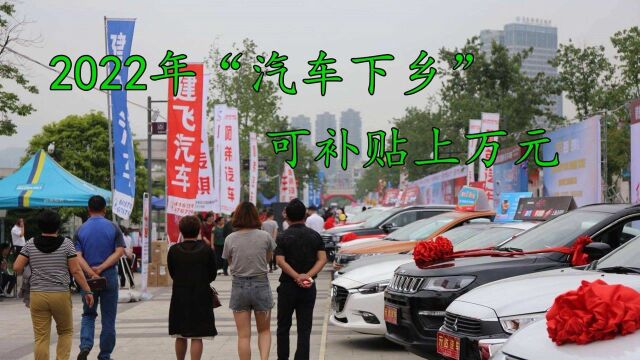 2022年,新一轮 “汽车下乡” 将至,农民买车补贴金额可达上万