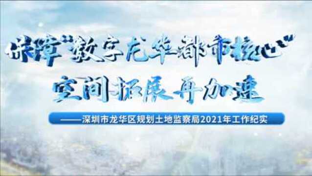 深圳市龙华区规划土地监察局2021年工作纪实