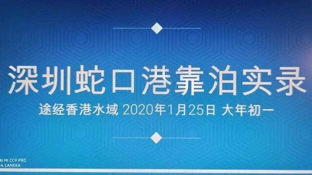 3分钟记录经香港水域靠泊深圳蛇口港