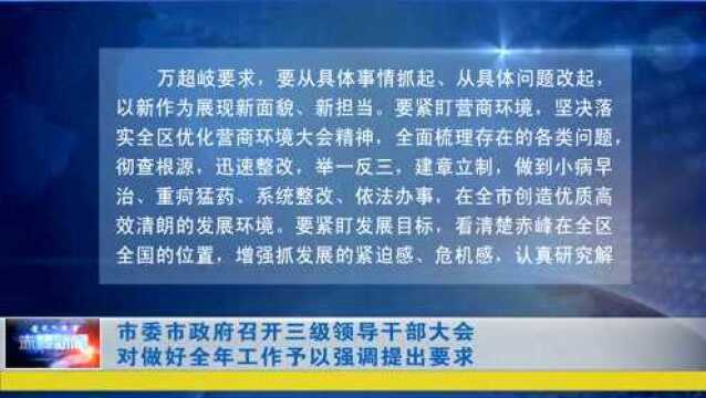 ►市委市政府召开三级领导干部大会 对做好全年工作予以强调提出要求