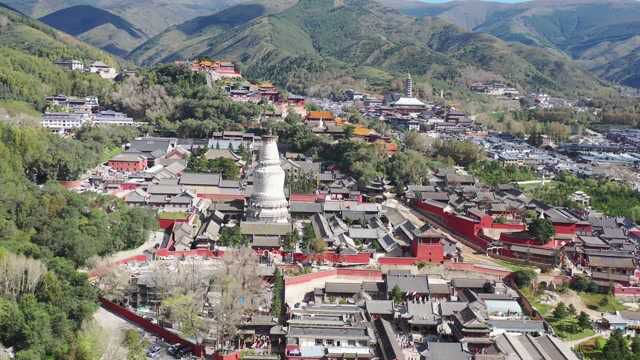 航拍山西五台山,中华十大名山之一