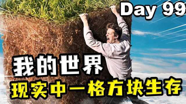 我的世界:现实中在一格方块上生存?玩家自制的草方块,生活惬意