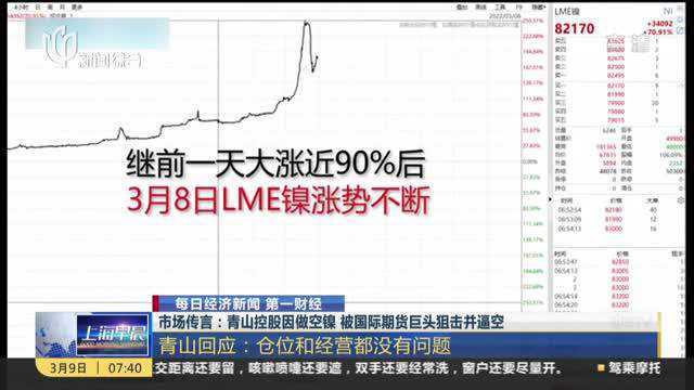 市场传言:青山控股因做空镍 被国际期货巨头狙击并逼空 青山回应——仓位和经营都没有问题