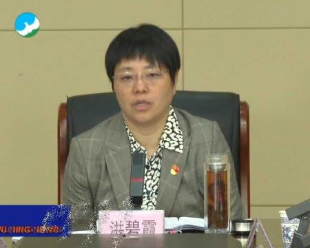 武宁县委书记洪碧霞参加2021年度县委办党支部组织生活会