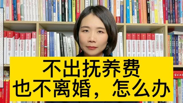 知名婚姻律师:对方不愿离婚,也不给抚养费,我应该怎么办?