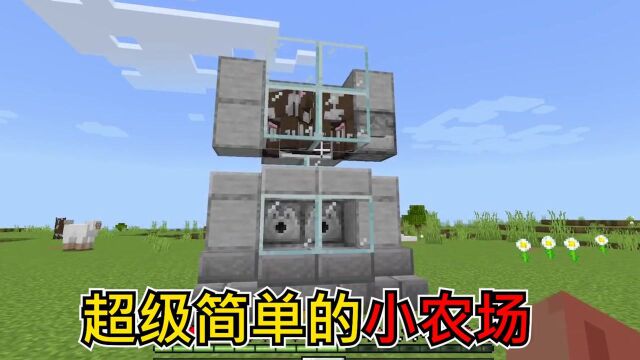 我的世界:新手建筑,简单实用的农场