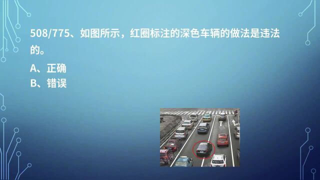 科目一 : 道路交通安全法律、法规和规章 (6/8)