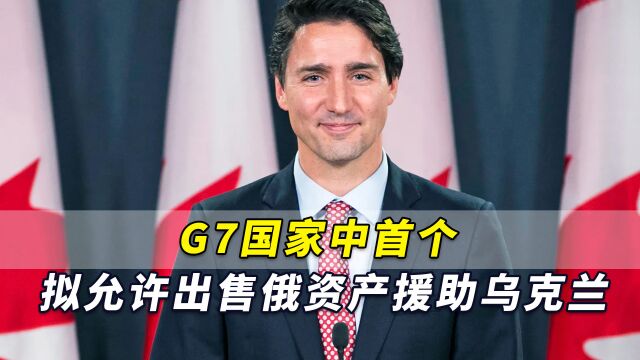 G7国家中首个,加拿大准备动手!拟允许出售俄资产援助乌克兰