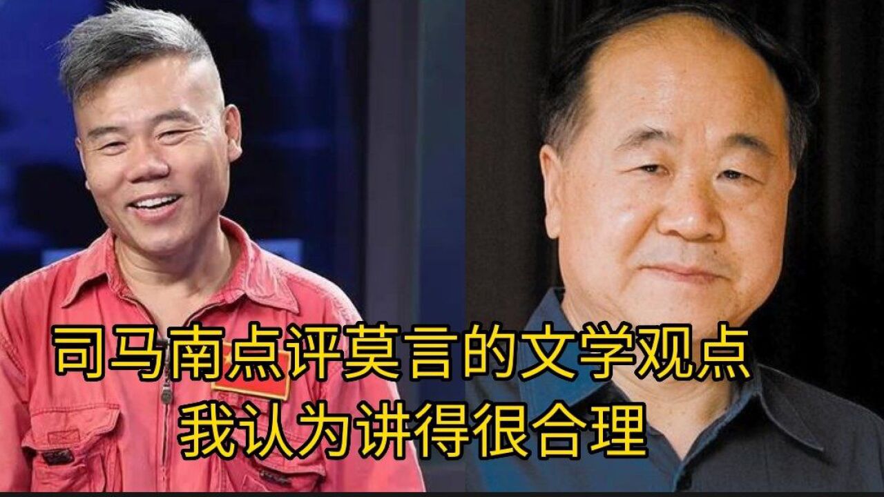 司马南点评莫言的文学观点,我认为讲得很合理,来听听小卫咋说