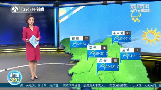 江苏天江苏天气:晴热天气是主场 全省多云有分散性阵雨或雷雨