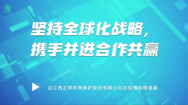 第九届农药行业经济运行分析会企业家访谈正邦作物 潘雄